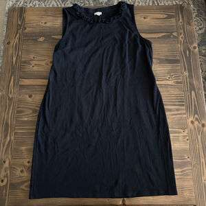 Women’s Talbots Black Sleeveless Ruffle Neck Short Dress XL
